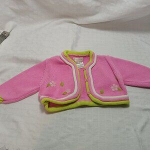 Pink long-sleeved bolero sweater with pretty embroidery, George